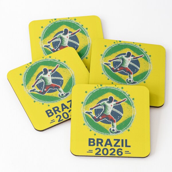 Item preview, Team Brazil Flag Soccer Player 2026 designed and sold by legendaryskins.