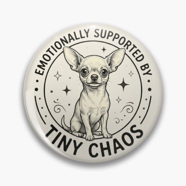 Item preview, Emotionally Supported by Tiny Chaos – Funny Chihuahua Lover Design designed and sold by Safe Haven Pets.