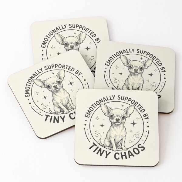 Item preview, Emotionally Supported by Tiny Chaos – Funny Chihuahua Lover Design designed and sold by Safe Haven Pets.