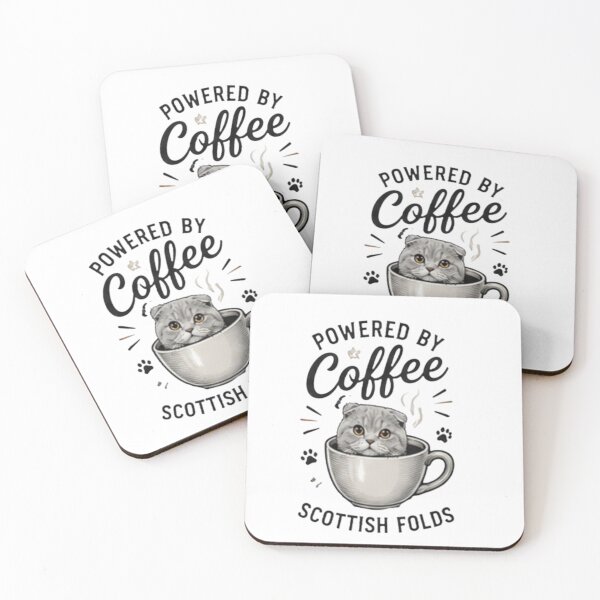 Item preview, Powered by Coffee and Scottish Folds designed and sold by novaduman.