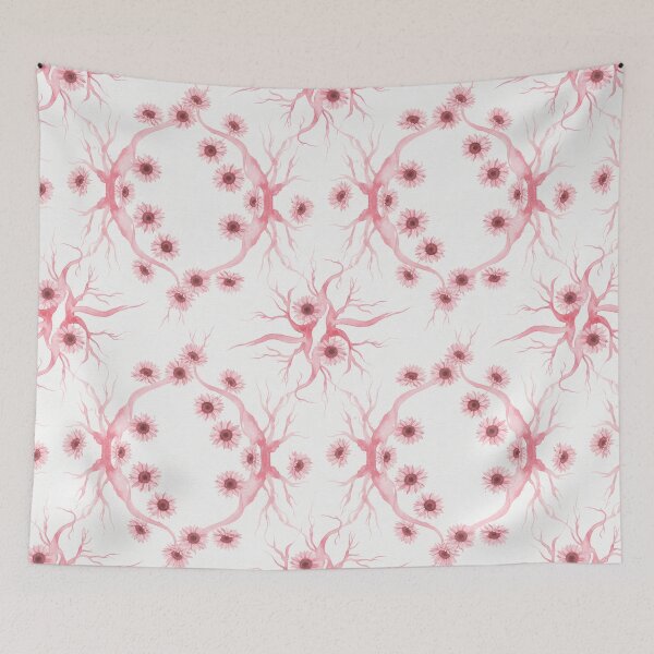 Item preview, Surrealist Pink Sunflower Watercolor Pattern  designed and sold by wissal.studio.