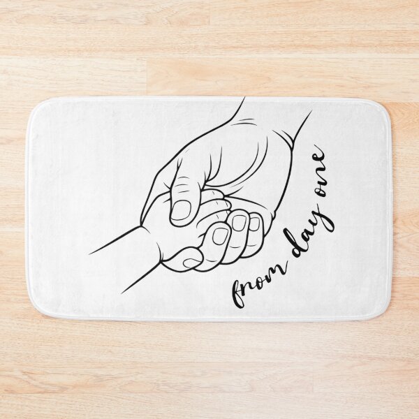 Item preview, From Day One Parent and Baby Hands Line Art | New Mom & New Dad Gift designed and sold by Be-You-Vibes.