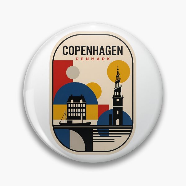 Item preview, Minimalist Copenhagen Denmark Retro Travel Landmark designed and sold by k3rstman1.