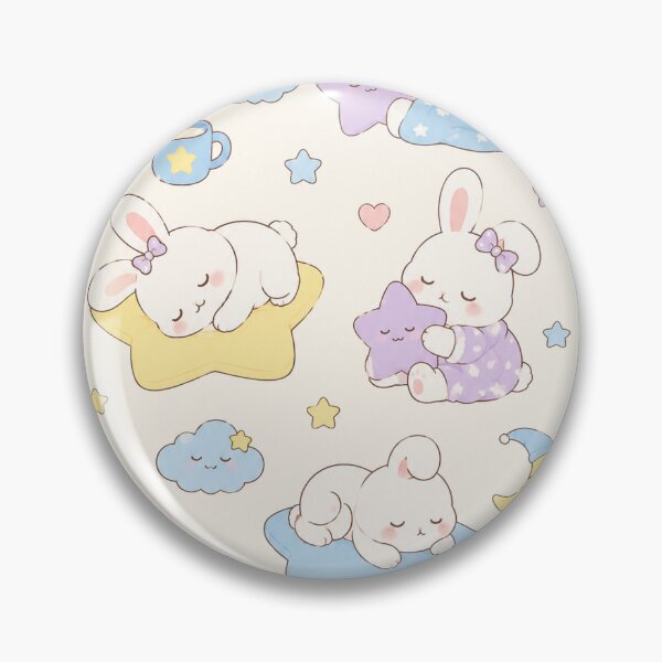 Item preview, Sleepy Bunny Star Pillow Kawaii Pattern designed and sold by Soft Berry Studio.