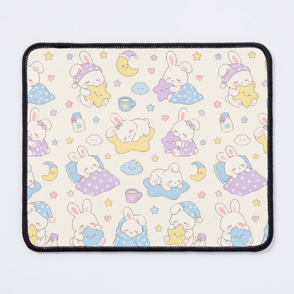 Item preview, Sleepy Bunny Star Pillow Kawaii Pattern designed and sold by Soft Berry Studio.