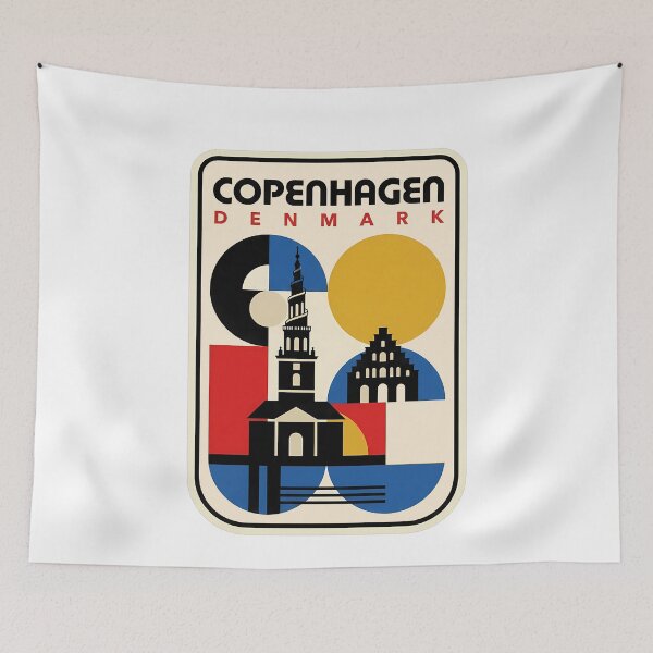 Item preview, Retro Copenhagen Denmark Mid-century Modern Travel designed and sold by k3rstman1.