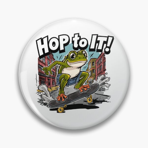 Item preview, Hop To It! Funny Skateboarding Frog | Amazing Digital Circus Inspired Cartoon Design designed and sold by Vvmd.