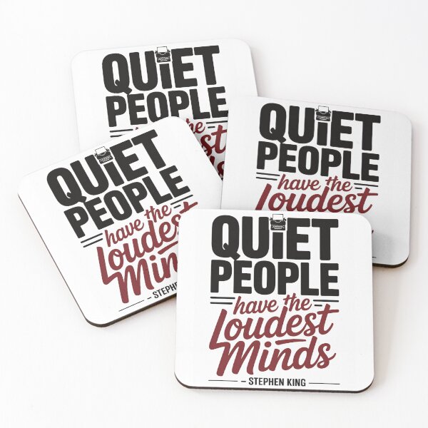 Artikelvorschau, Stephen King Quote — Quiet People Have The Loudest Minds | Introvert Book Lover entworfen und verkauft von EXATEES ⭐⭐⭐⭐⭐.