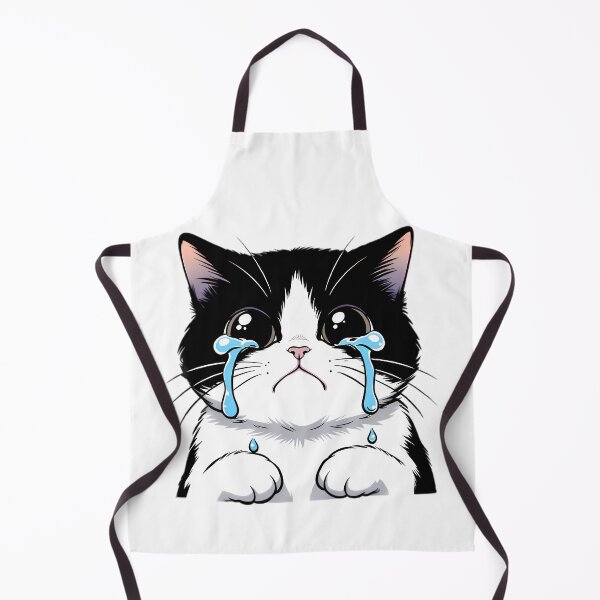Item preview, Crying black and white cartoon cat designed and sold by By:MarcinK.