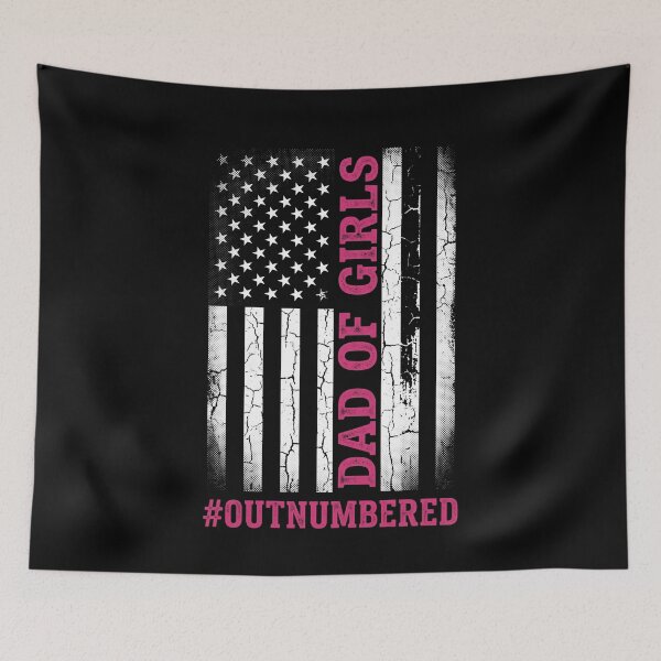 Item preview, Dad Of Girls #Outnumbered Fatherhood Dad Life Girl Dad Parents designed and sold by SofenArt.
