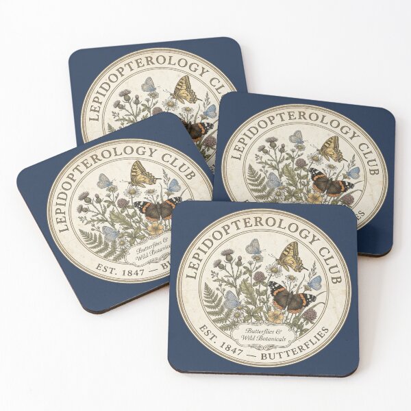 Item preview, Lepidopterology Club Vintage Badge Butterflies Art designed and sold by CalmCapy Co.