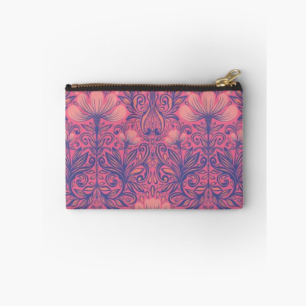 Item preview, Vibrant Pink Symmetrical Art Nouveau Floral Pattern designed and sold by AneissPiaf.