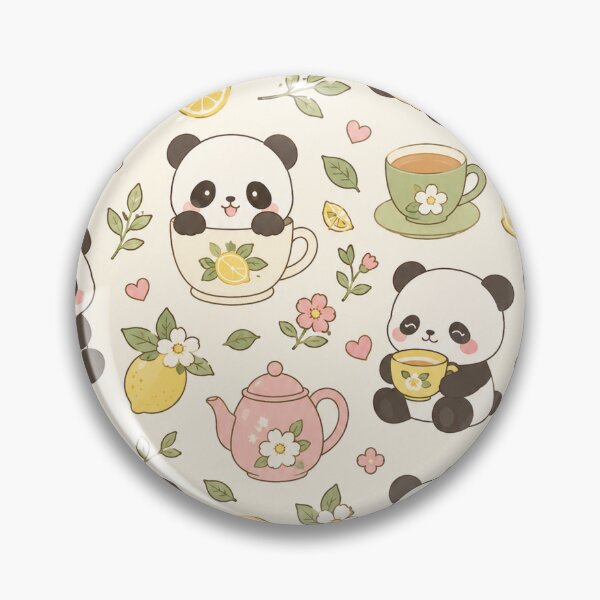 Item preview, Panda Lemon Tea Garden Kawaii Pattern designed and sold by Soft Berry Studio.