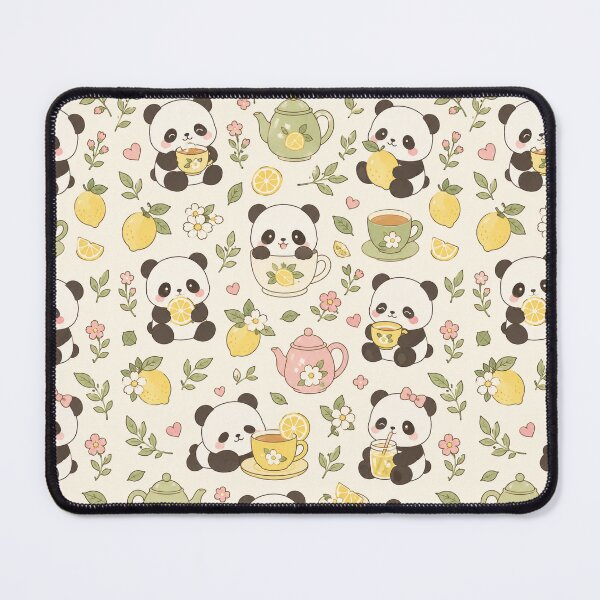 Item preview, Panda Lemon Tea Garden Kawaii Pattern designed and sold by Soft Berry Studio.