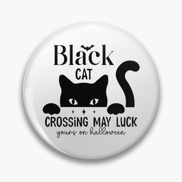 Item preview, Black Cat Crossing May Luck Yours On Halloween - Cute Party Retro Vintage Spooky Witch Pumpkin Ghost Gift designed and sold by FuzionRaptor.