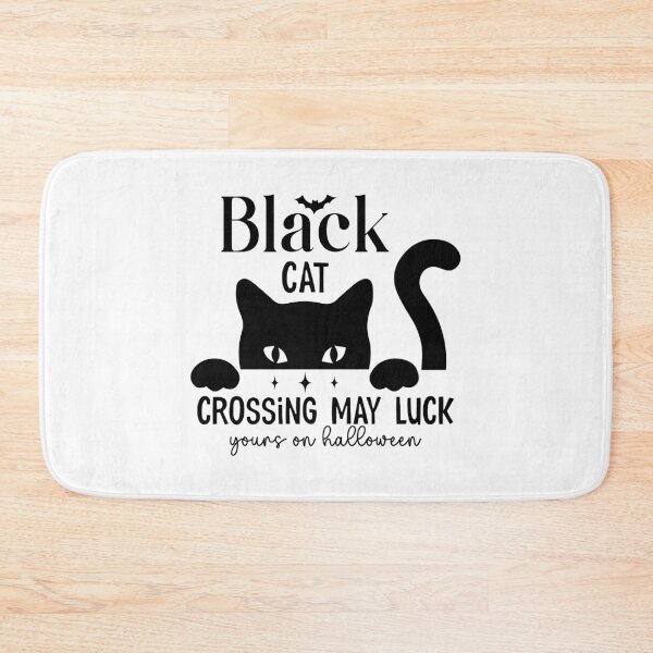 Item preview, Black Cat Crossing May Luck Yours On Halloween - Cute Party Retro Vintage Spooky Witch Pumpkin Ghost Gift designed and sold by FuzionRaptor.