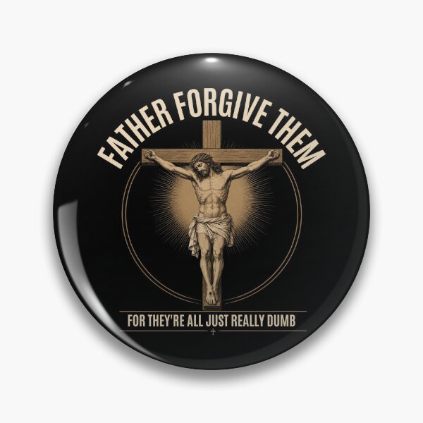 Item preview, Father Forgive Them (They’re Really Dumb) – Vintage Christian Humor T-Shirt designed and sold by Alt Christian.