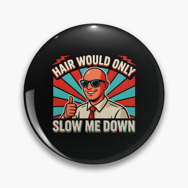 Item preview, Hair Would Only Slow Me Down Dad Humor Vintage Bald Dad Joke designed and sold by Redgiant87x.