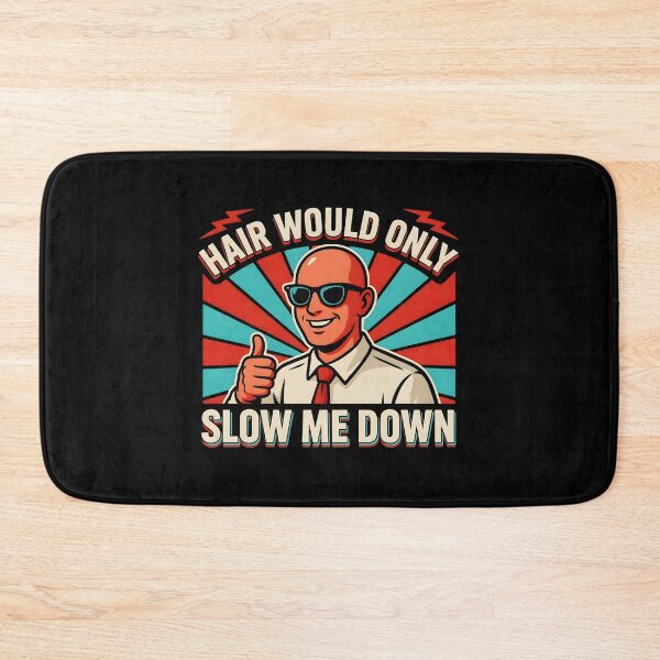 Item preview, Hair Would Only Slow Me Down Dad Humor Vintage Bald Dad Joke designed and sold by Redgiant87x.