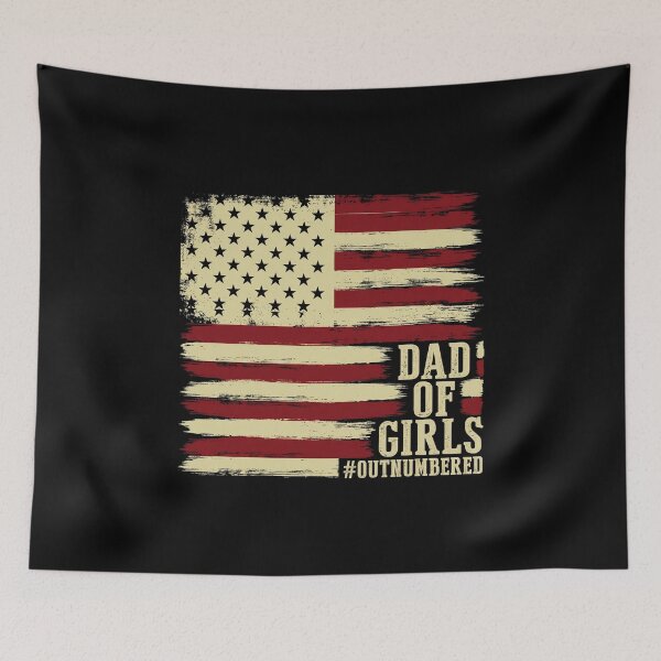 Item preview, Dad Of Girls Outnumbered Father Daughter Patriot designed and sold by SofenArt.