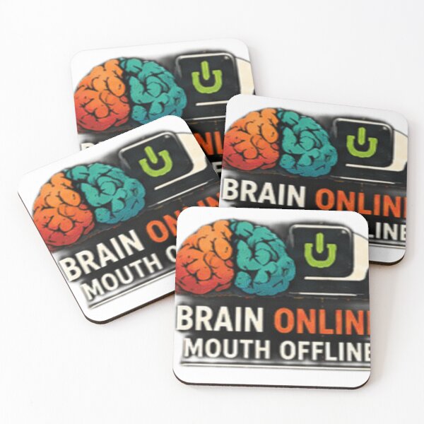 Aperçu de l'œuvre Brain Online Mouth Offline | Autism & AAC Humor créée et vendue par GUINewAlex.