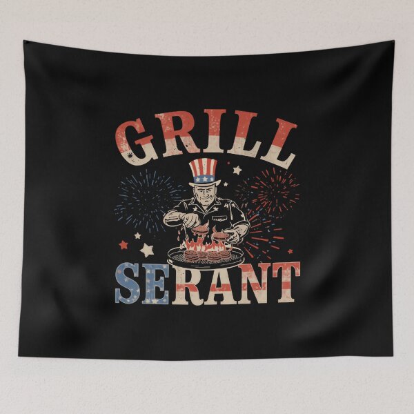 Item preview, Grill Serant Patriotic Griller Military Veteran Father Fourth Of July designed and sold by JonesFlora2025.