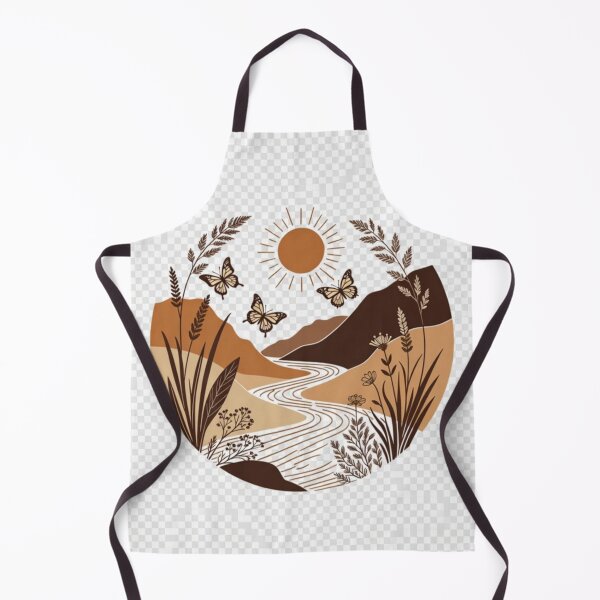 Item preview, Boho Butterfly River Landscape | Minimal Desert Sunset Nature Illustration designed and sold by GalleryPeak.