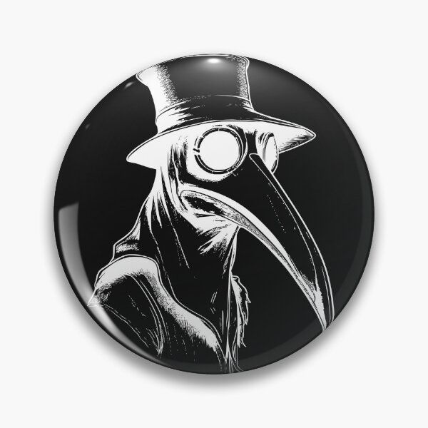 Item preview, Vintage Plague Doctor Curved Mask Woodcut White Ink T-Shirt designed and sold by DarkOriginArts.