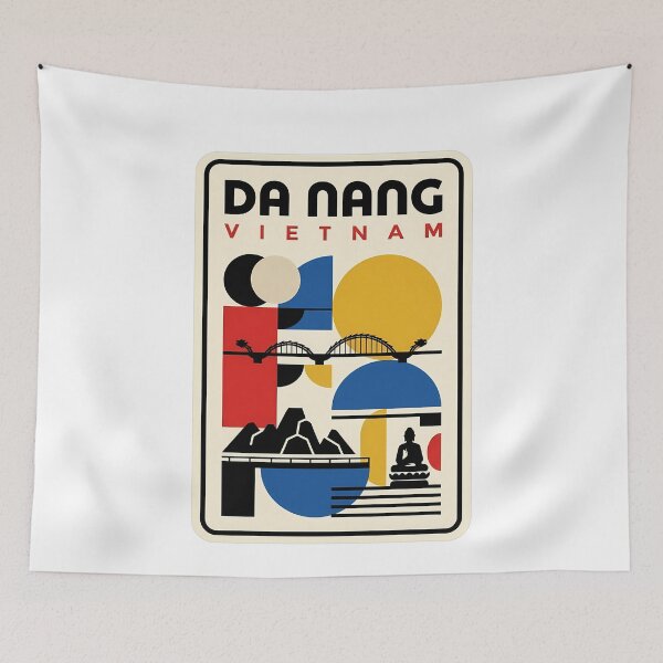 Item preview, Da Nang Vietnam Dragon Bridge Retro Geometric designed and sold by k3rstman1.