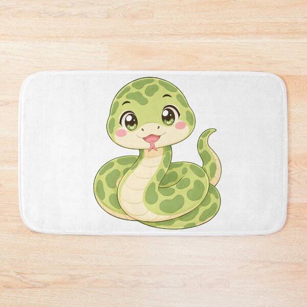 Item preview, Cute Kawaii Green Boa Snake – Pastel Anime Reptile designed and sold by nocturnastore.