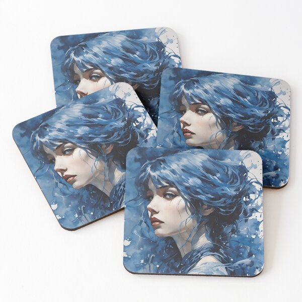 Item preview, Indigo Girl in Splash Art designed and sold by BanaArtbyBB.
