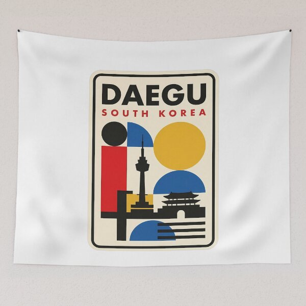 Item preview, Daegu South Korea Geometric Abstract Travel Art designed and sold by k3rstman1.