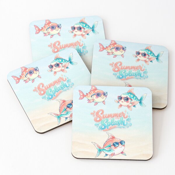 Item preview, Summer Splash Fish Trio – Cute Kawaii Ocean Design designed and sold by DariaCraft.