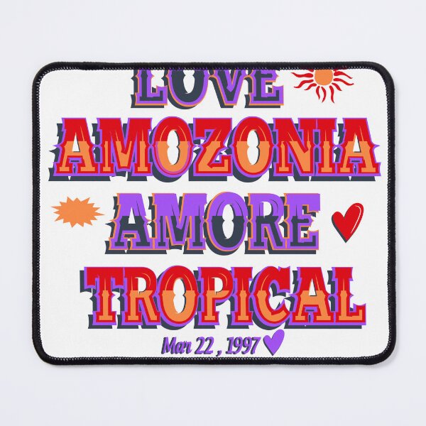 Item preview, Love Amazonia Amore Tropical Bold Retro Typography T-Shirt designed and sold by Atique Creations.