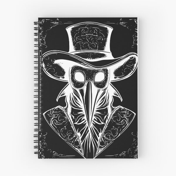 Item preview, Ornate Gothic Plague Doctor Frame White Ink T-Shirt Print designed and sold by DarkOriginArts.