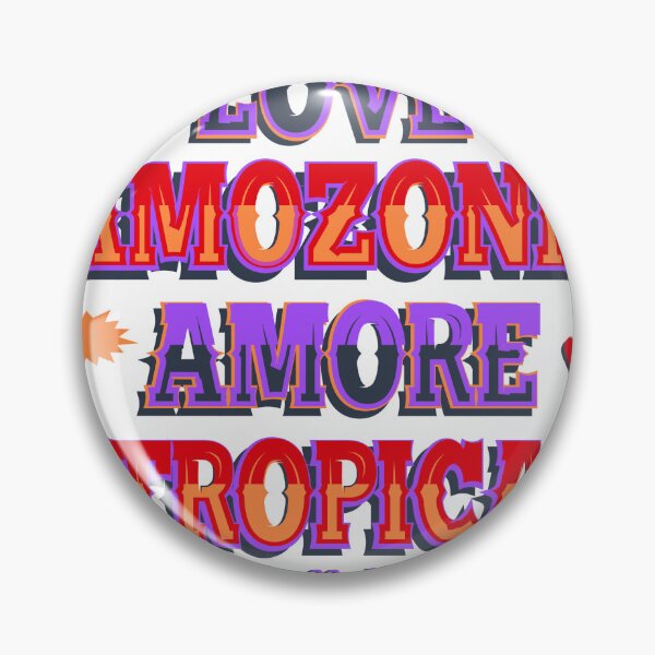Item preview, Love Amazonia Amore Tropical Bold Retro Typography T-Shirt designed and sold by Atique Creations.