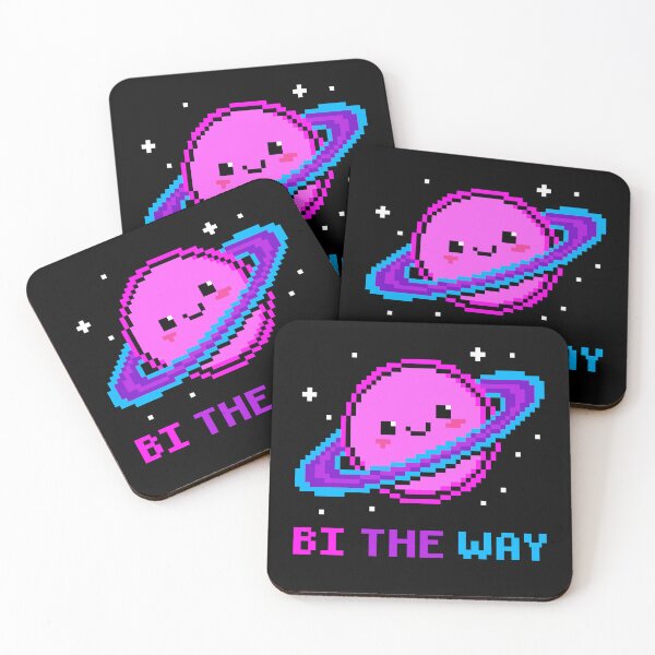Item preview, Bi The Way - Kawaii Bisexual Pride Pixel Art Planet designed and sold by artistastshirt.