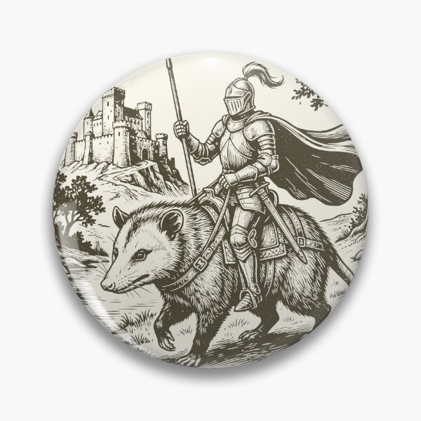 Item preview, Medieval Knight Possum Rider Vintage Mythical Warrior   designed and sold by Y-Vibes.