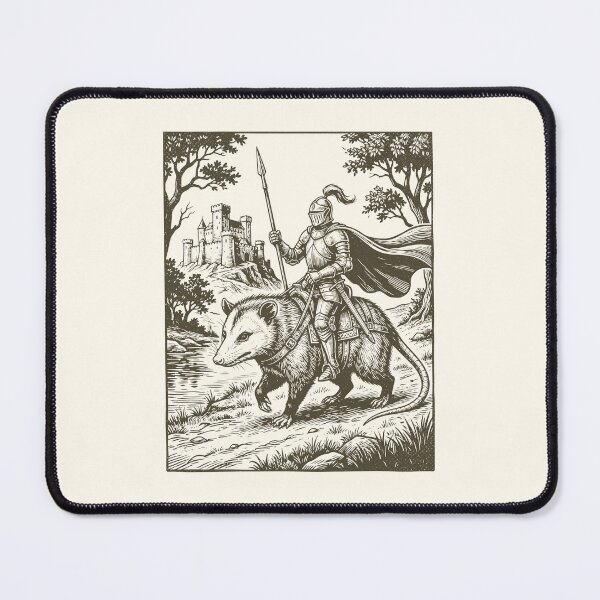 Item preview, Medieval Knight Possum Rider Vintage Mythical Warrior designed and sold by Y-Vibes.