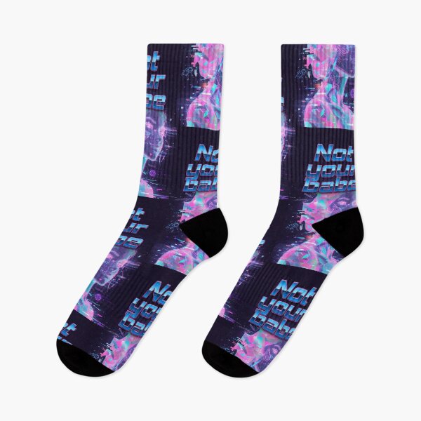 Item preview, Cyberpunk Not Your Babe Holographic Art designed and sold by HappyOops.