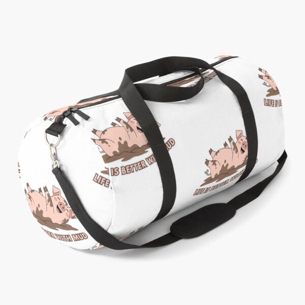 Item preview, Kawaii Happy Pink Pig - Life Is Better With Mud designed and sold by madebyjulia7.