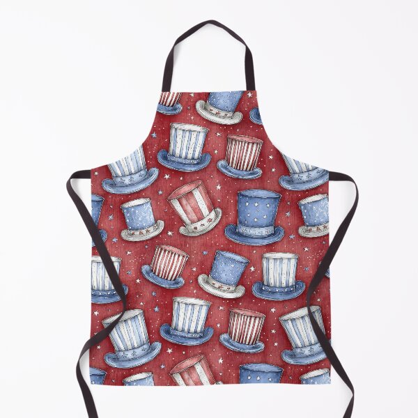Item preview, Uncle Sam Hat Patriotic Pattern on Textured Red Background designed and sold by Boddicca.