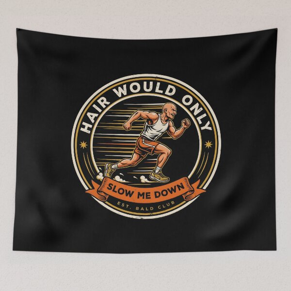 Item preview, Hair Would Only Slow Me Down Dad Humor Retro Dad Joke for Bald Dads designed and sold by Redgiant87x.