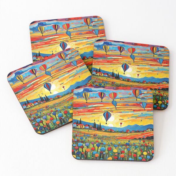 Item preview, Balloon Festival at sunset designed and sold by George Hutton Hunter.