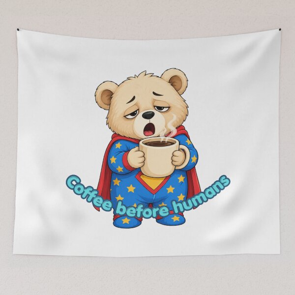 Item preview, Coffee Before Humans Funny Bear Coffee T-Shirt designed and sold by Leogasup.