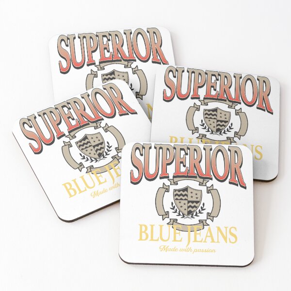 Item preview, Superior Blue Jeans Made With Passion Crest Badge T-Shirt designed and sold by Atique Creations.