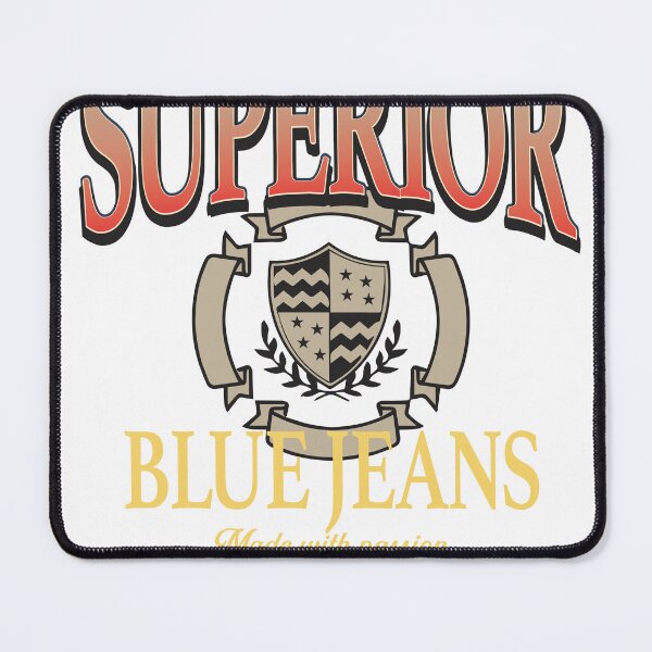 Item preview, Superior Blue Jeans Made With Passion Crest Badge T-Shirt designed and sold by Atique Creations.
