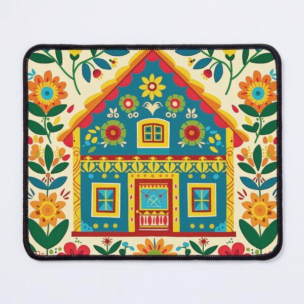 Item preview, Folk art floral house designed and sold by xiao xuans.