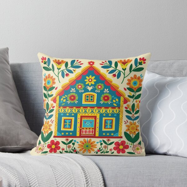 Item preview, Folk art floral house  designed and sold by xiao xuans.