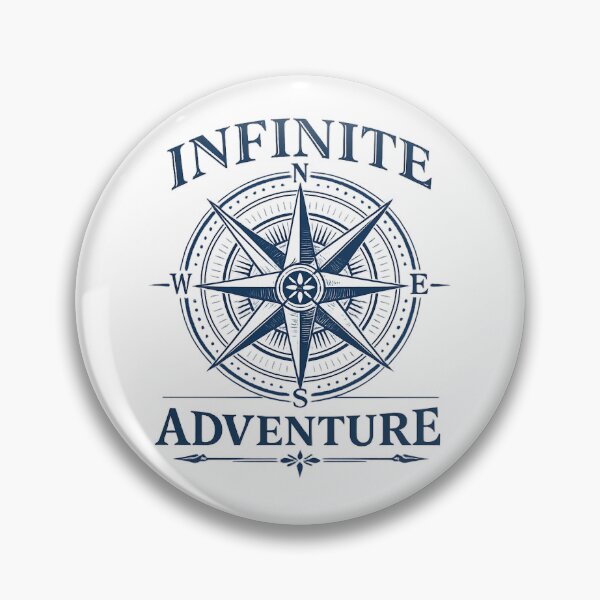 Item preview, Compass Rose Infinite Adventure – Navy Blue Nautical Logo designed and sold by ulupono.